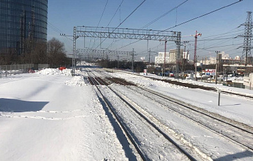 Установка страховочных рельсовых пакетов на МЦК.
